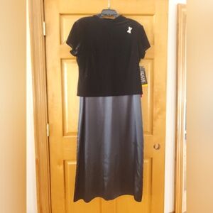 Black Two-Piece Evening Dress - Black